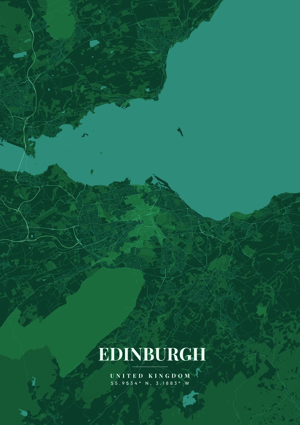 Edinburgh Emerald Valley map poster