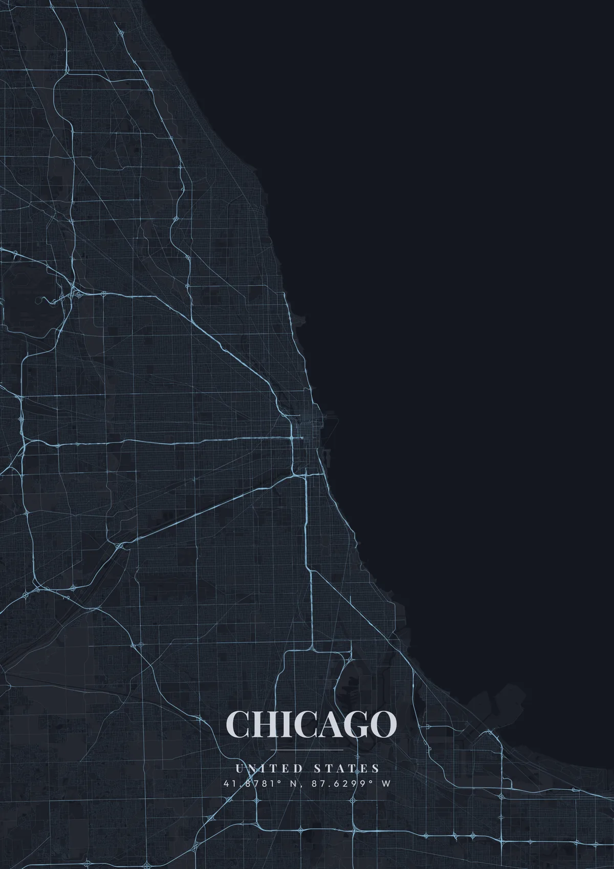 Chicago Storm Front map poster