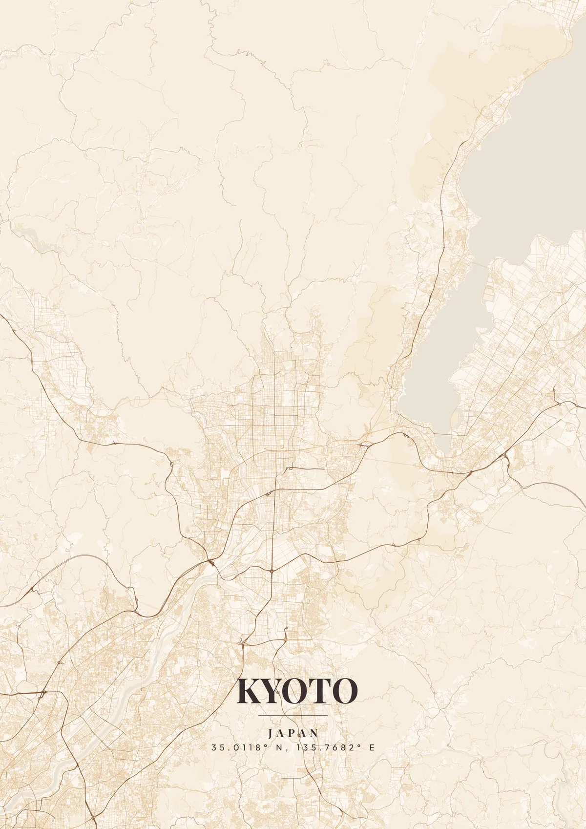 Kyoto Paper Heritage map poster