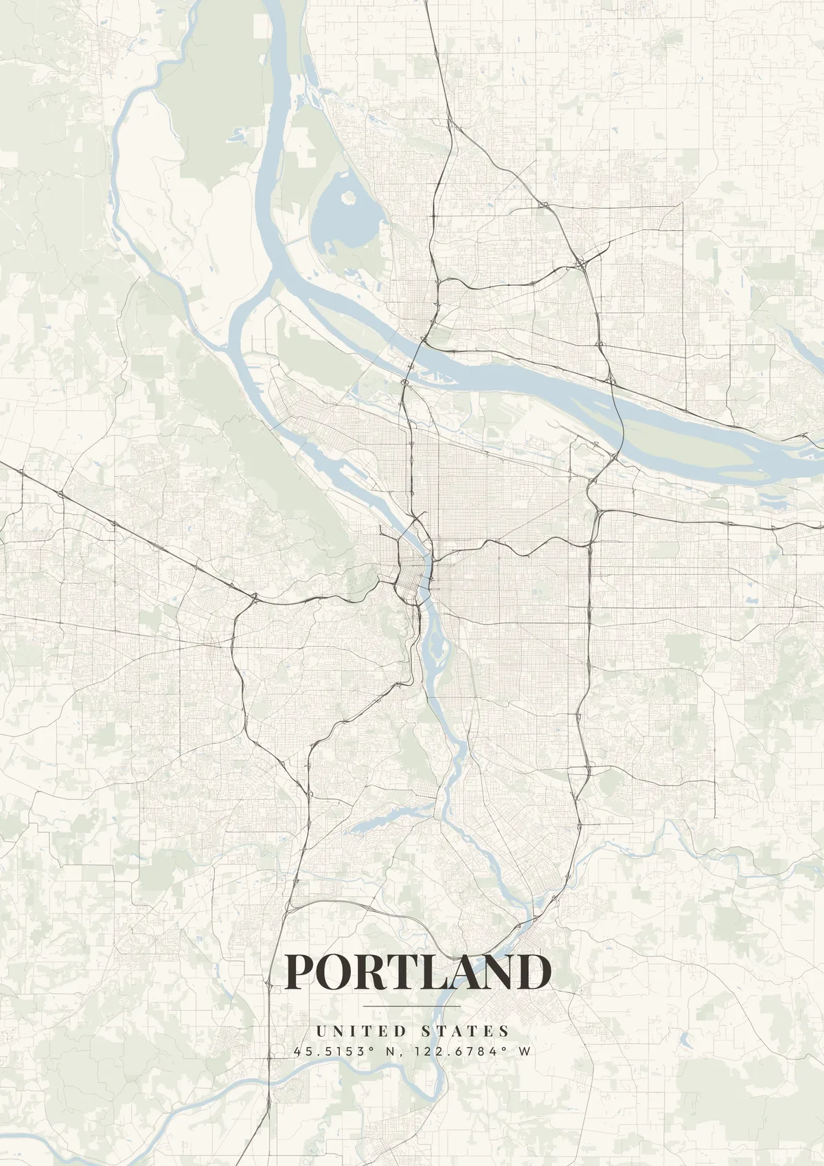 Portland Ivory Tower map poster