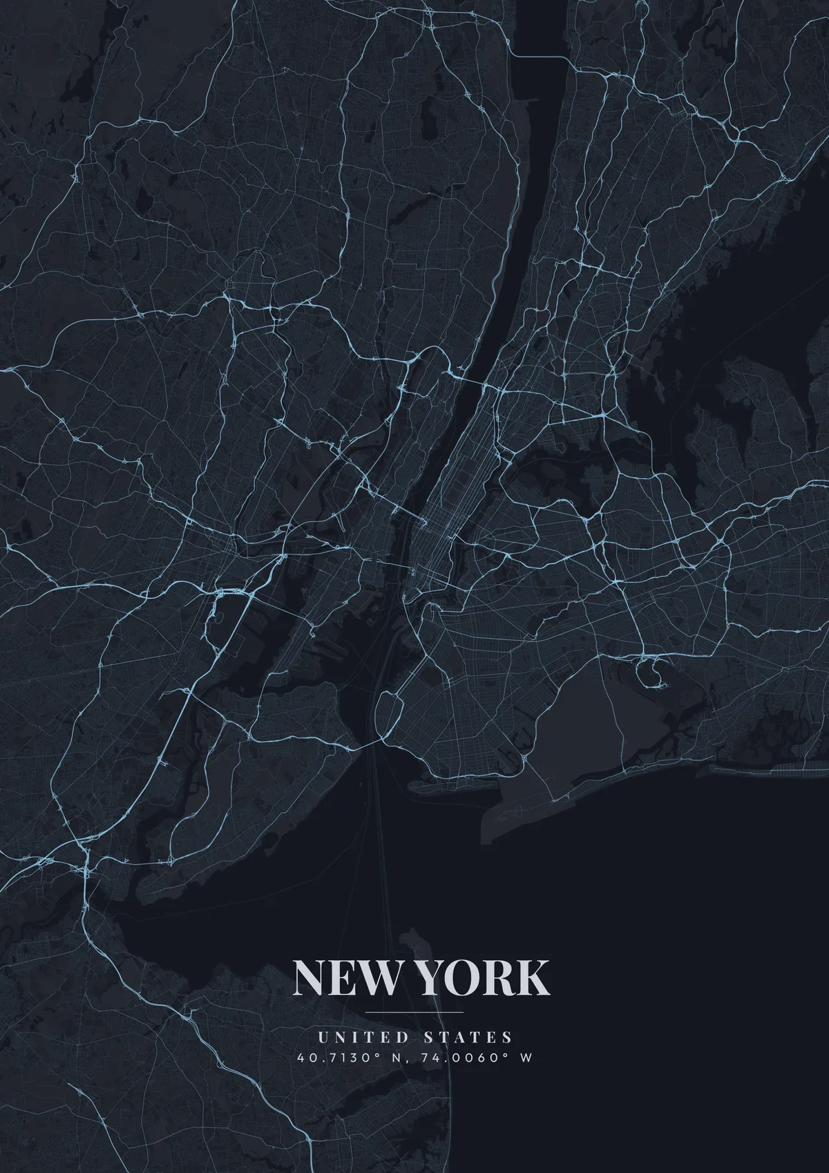 New York Storm Front map poster