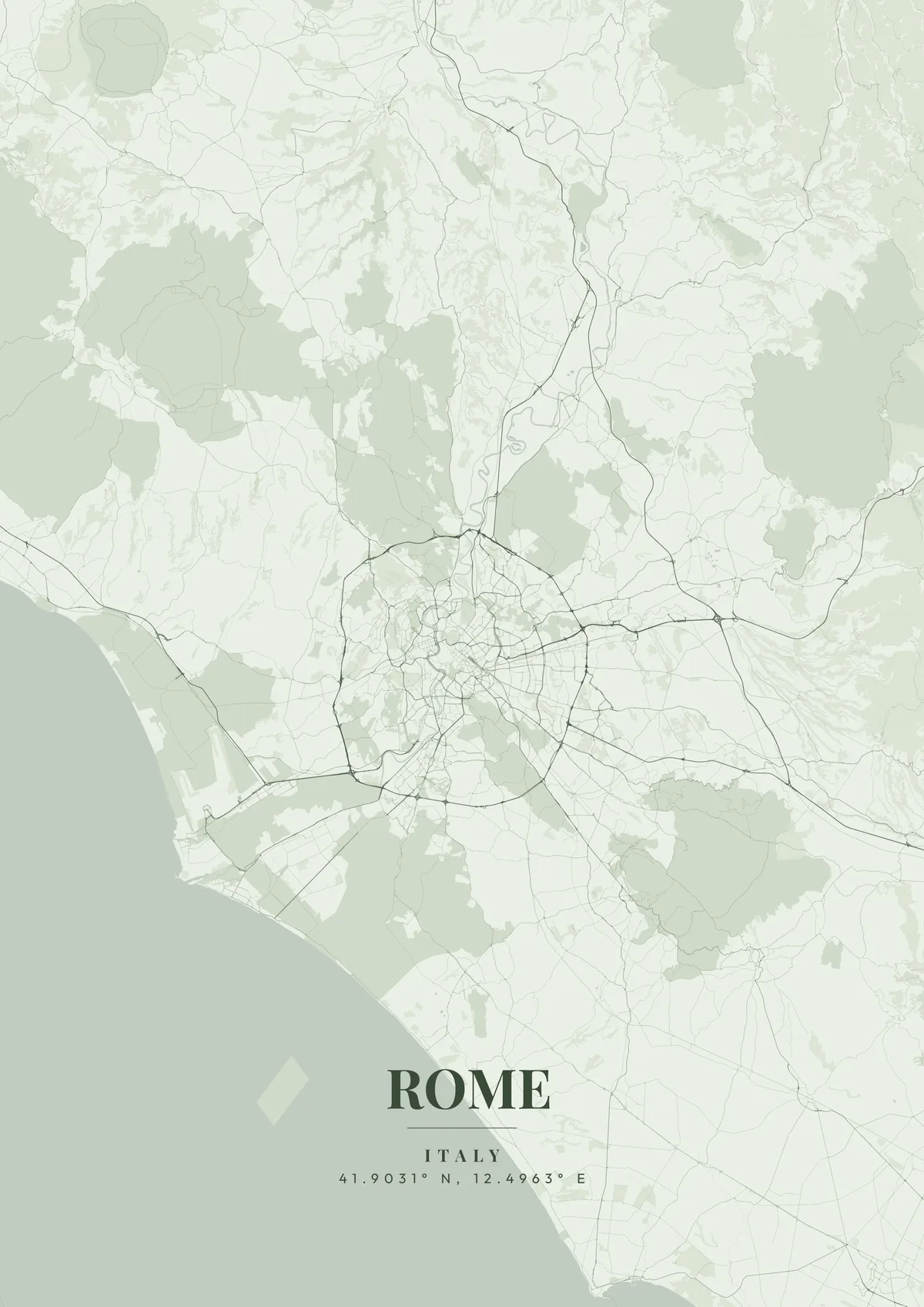 Rome Sage Garden map poster
