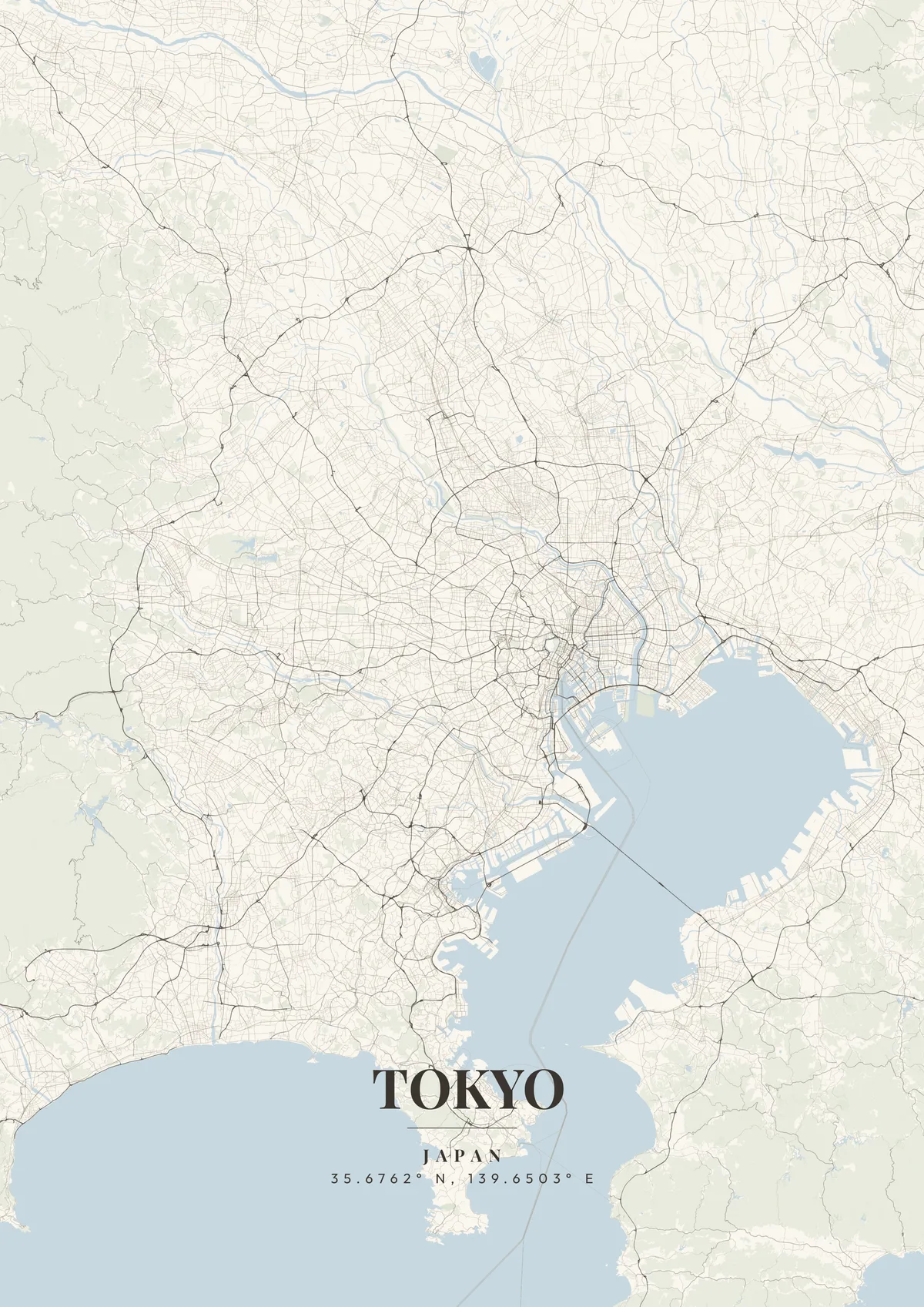 Tokyo Ivory Tower map poster