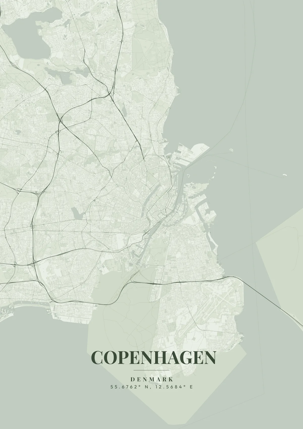 Copenhagen Sage Garden map poster