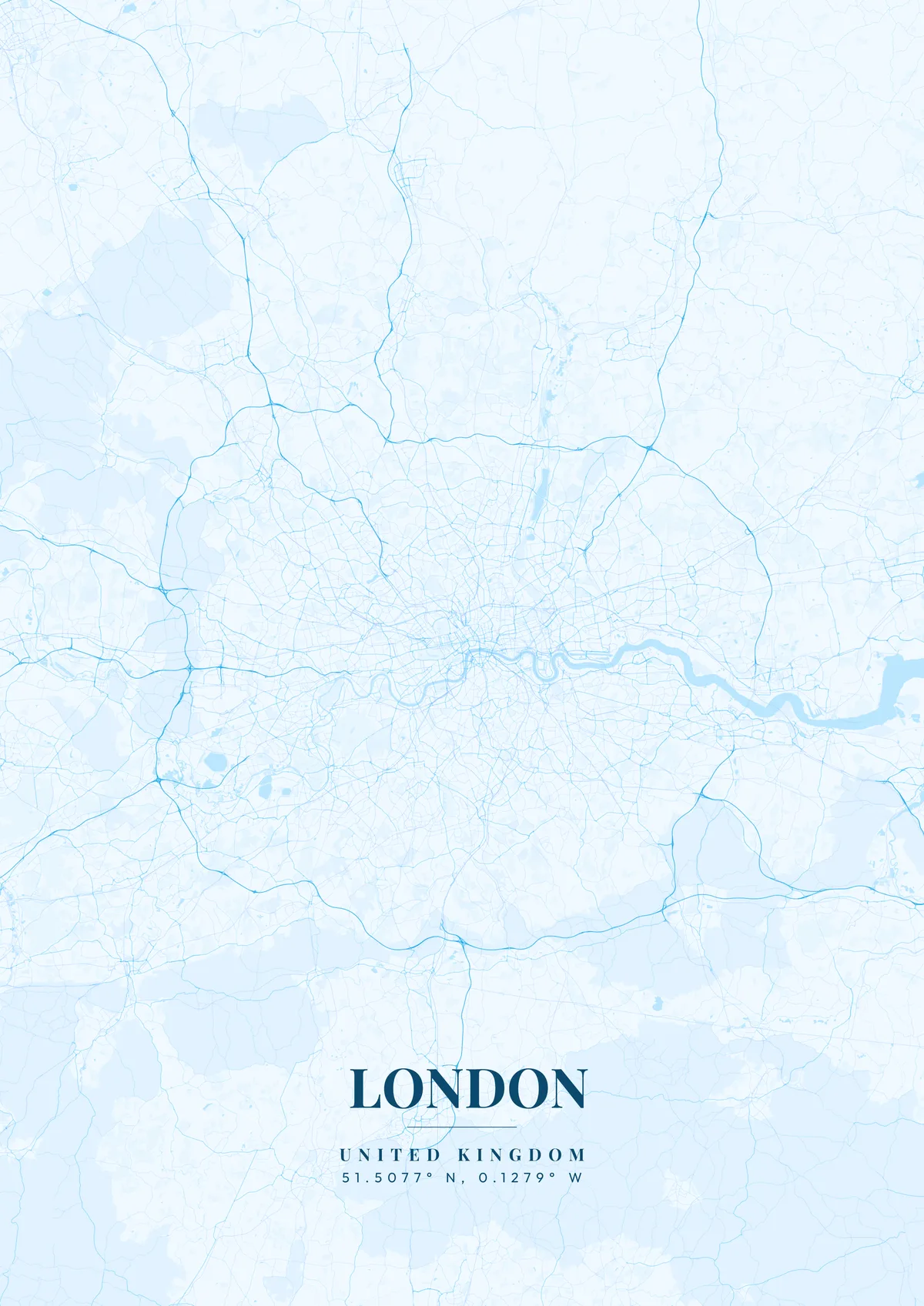London Arctic Frost map poster