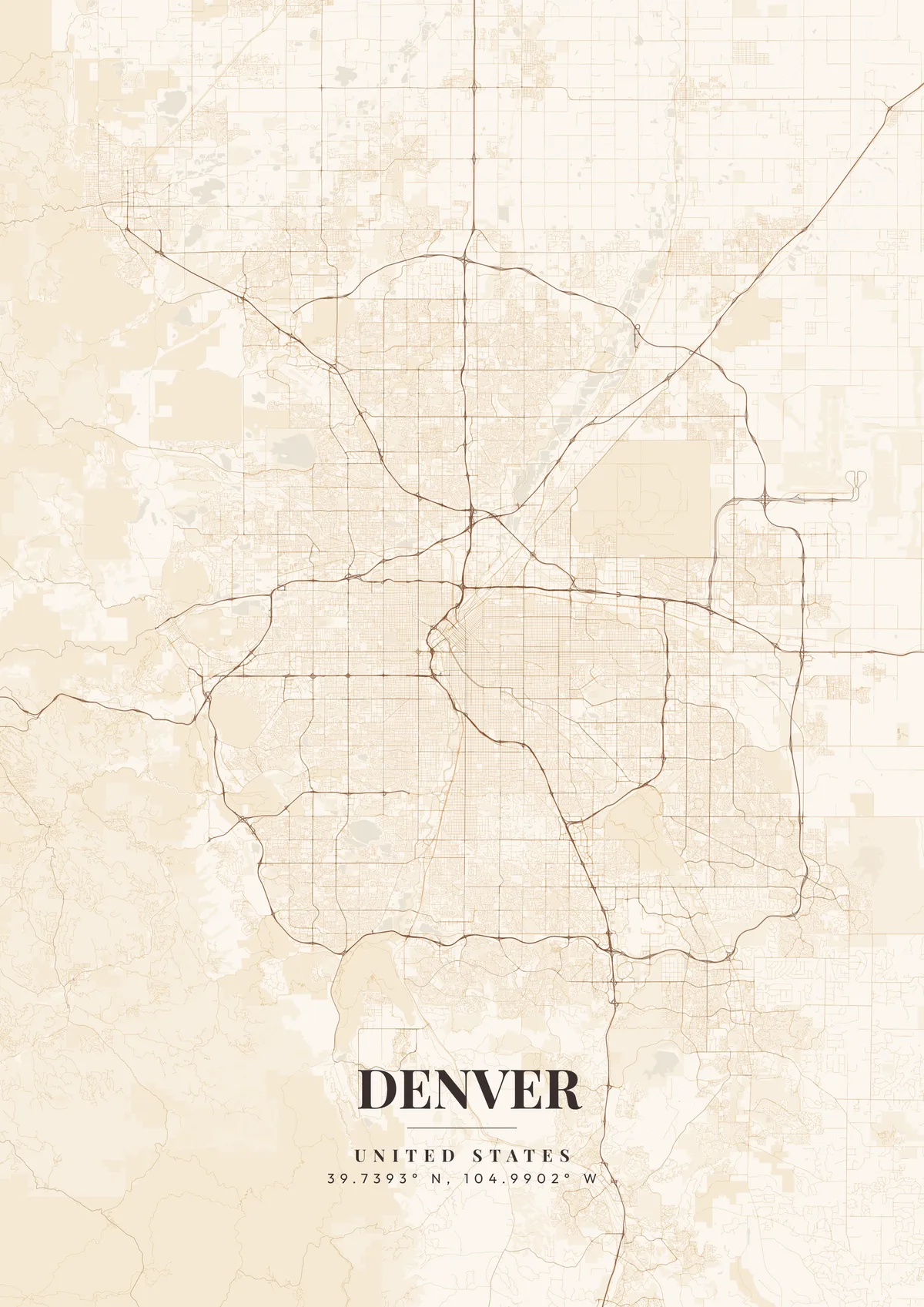 Denver Paper Heritage map poster
