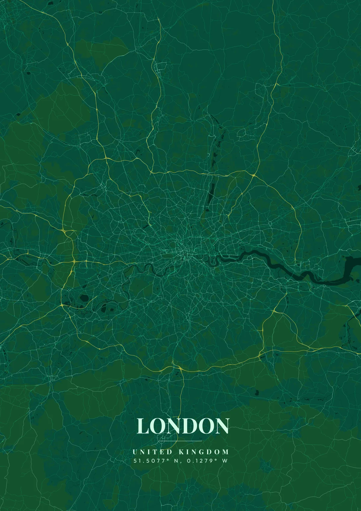 London Ancient Woodland map poster