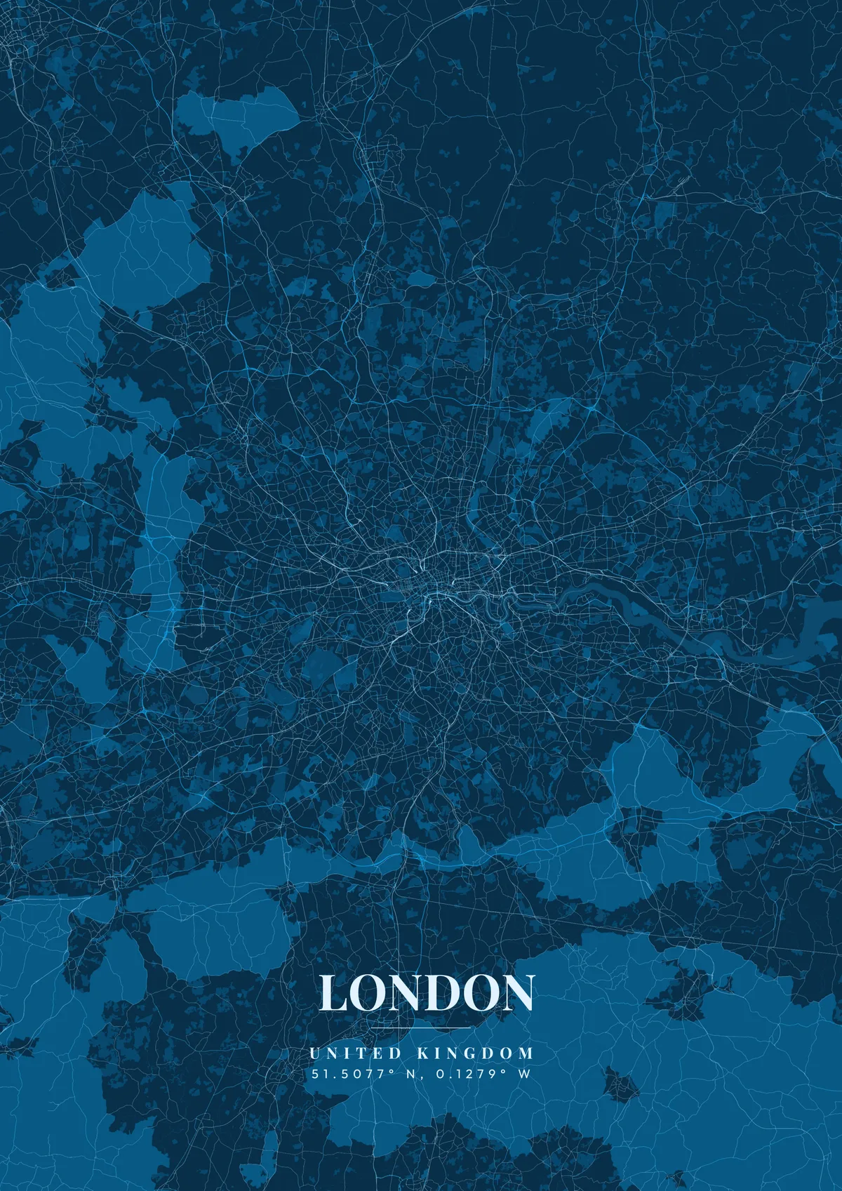 London Deep Ocean map poster