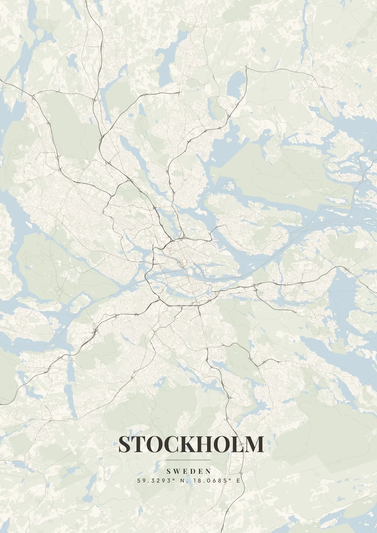 Stockholm Ivory Tower map poster