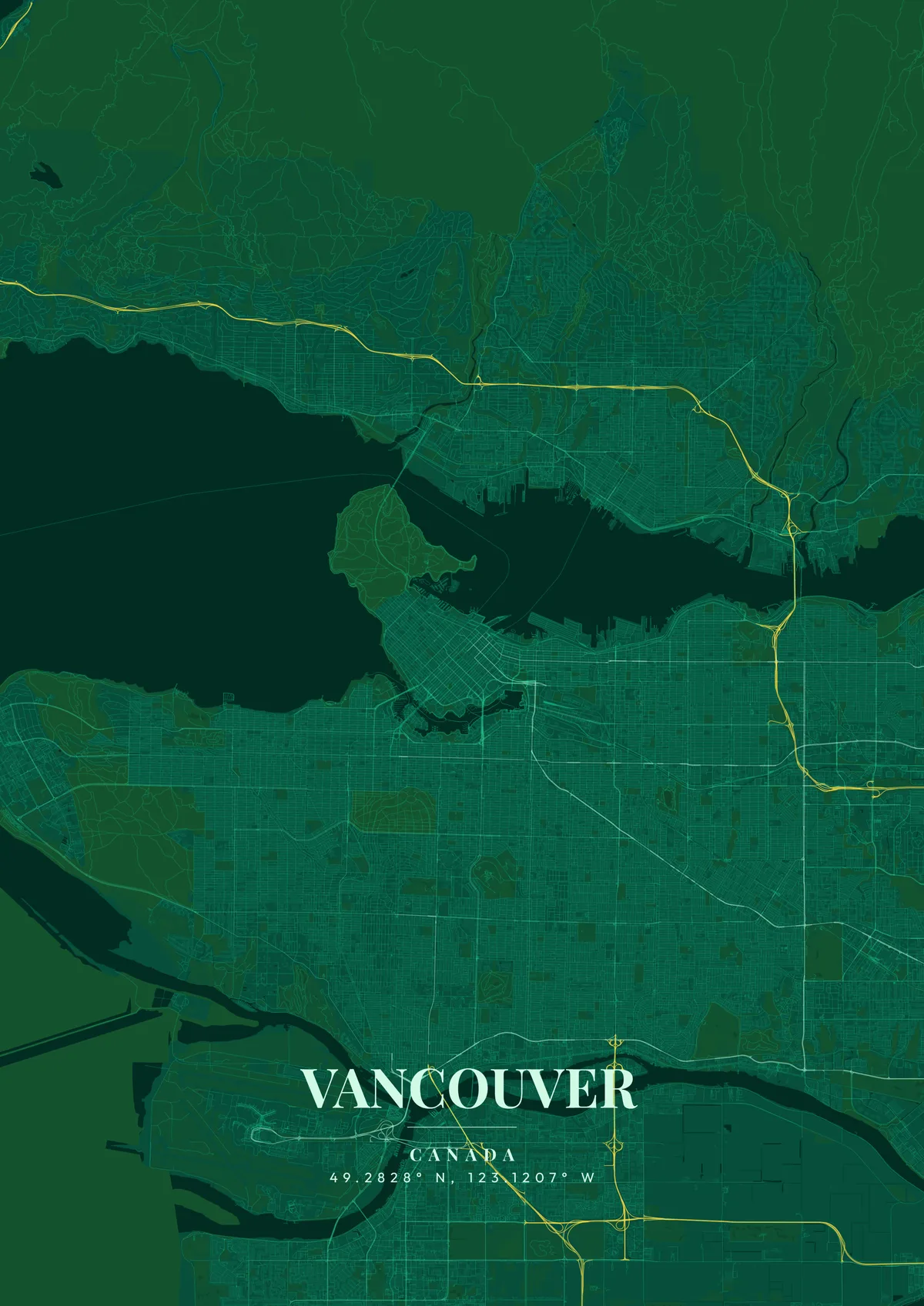 Vancouver Ancient Woodland map poster