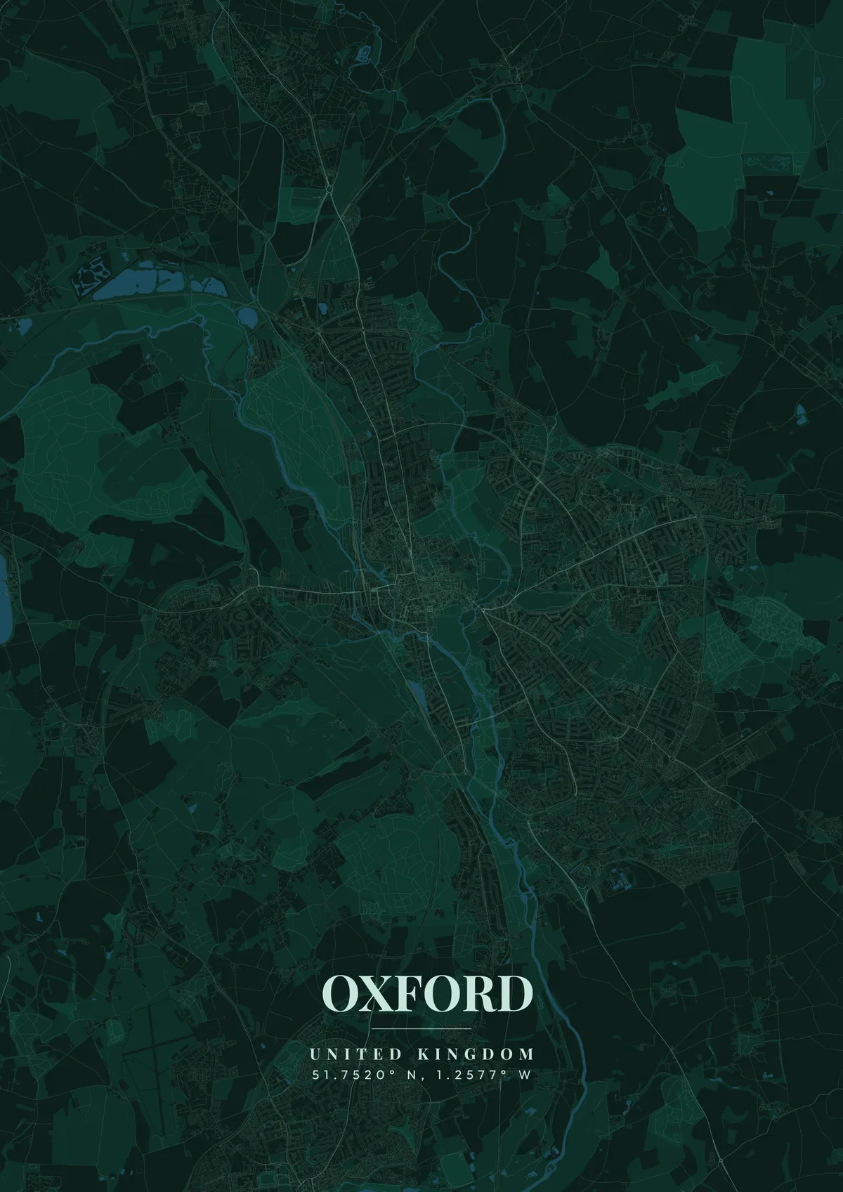 Oxford Forest Shadow map poster
