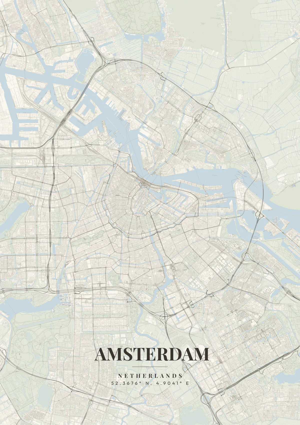 Amsterdam Ivory Tower map poster