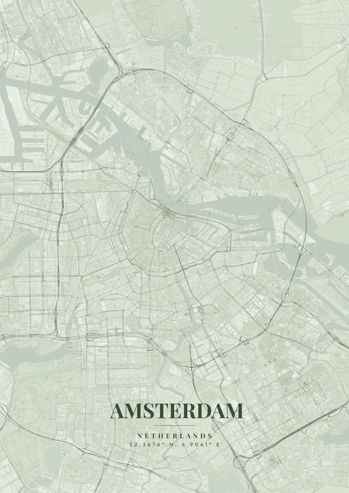 Amsterdam Sage Garden map poster